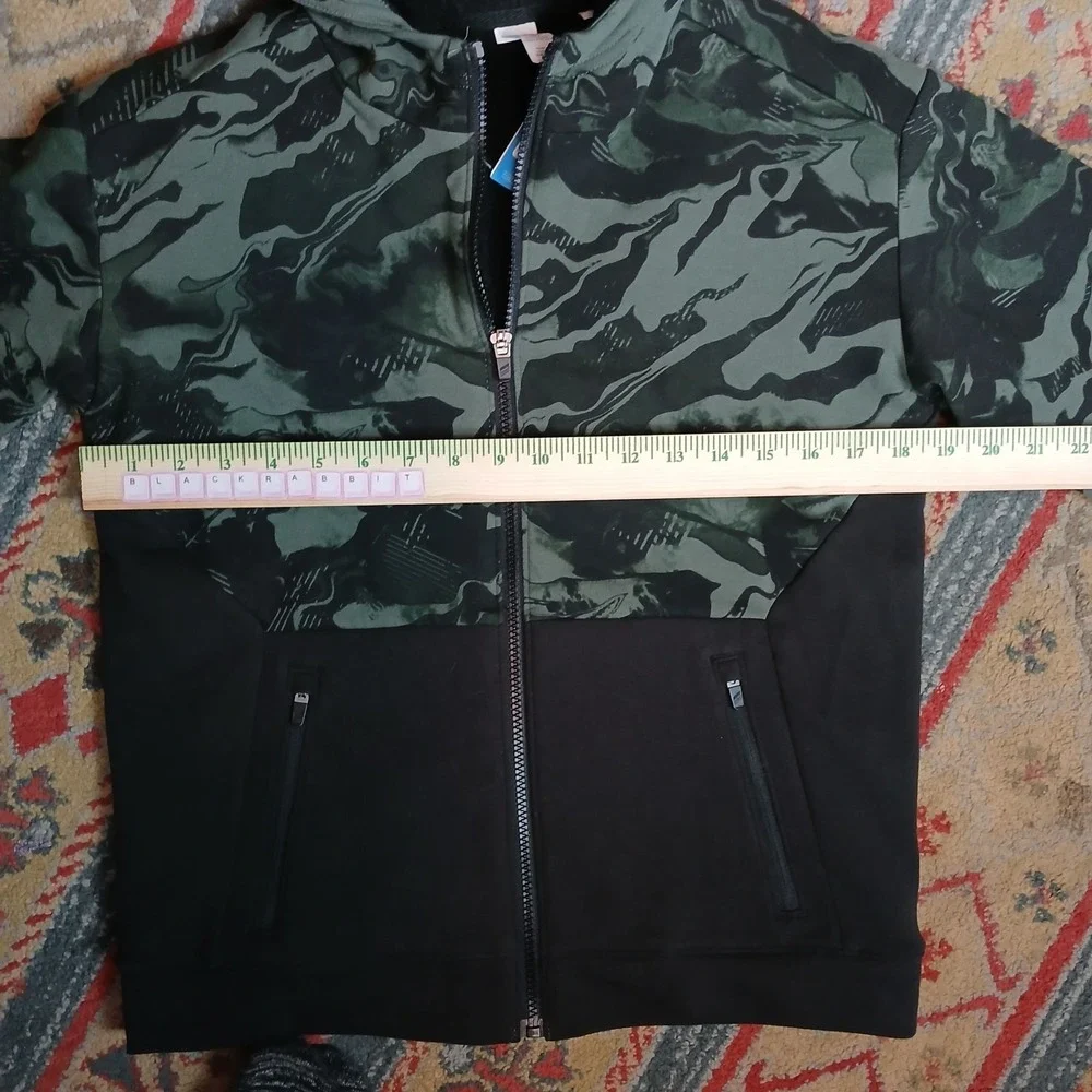 NWT DSG Boys Large‎ (14-16) Sport Sherpa Jacket Green Black Long Sleeve Full Zip